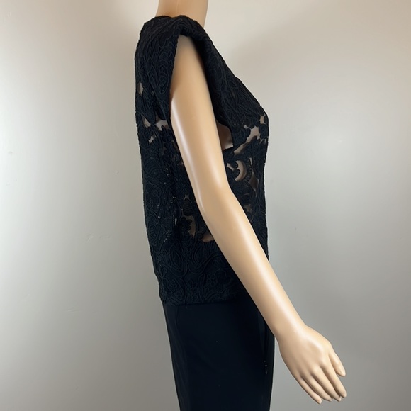 Sabina Musayev Black Velvet and Lace Arabella Top - Picture 6 of 9